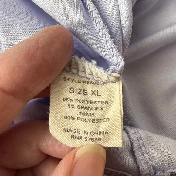 Paper + Tee Halter Tank Top Womens XL Lavender Lace Scallop Hem Elegant - Picture 4 of 7